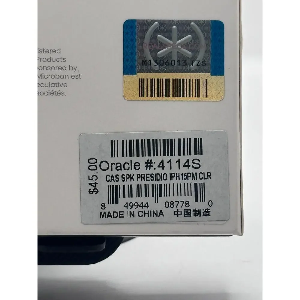Speck Presidio Perfect-Clear iPhone 15 Pro Max Case NWT MSRP: $45.00